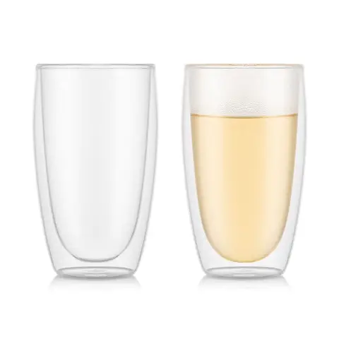 Bodum PAVINA Set of 2 - 450ml Double Walled Thermo Glasses - Large