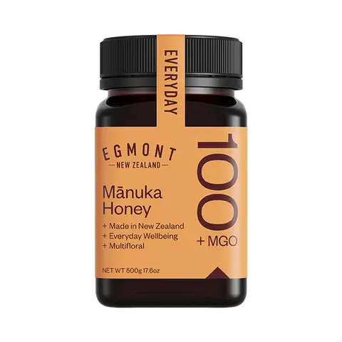 EGMONT HONEY New Zealand Manuka Honey MGO 100+ Multifloral Raw Honey Immune Support Flavour - 500g