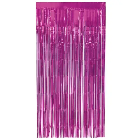 Unique Party Fringe Door Curtain, Hot Pink, 1m x 2m