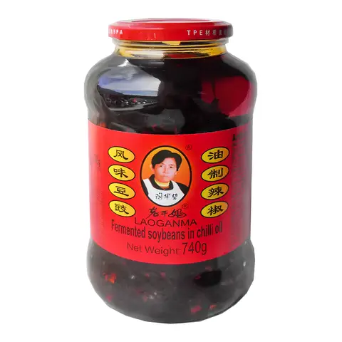 Lao Gan Ma Soy-Brined Bean Fermented Chili Oil 740g