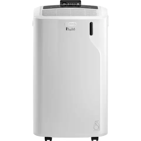 DE'LONGHI Tragbarer Klimakühler PAC EM82, leistungsstarke und effiziente Kühlleistung für Räume bis 80 m³, Energieeffizienzklasse A, 10.000 BTU/h, 2,4 kW, Luftentfeuchter 43 l/24 h, 3 Geschwindigkeitsstufen, leiser Betrieb