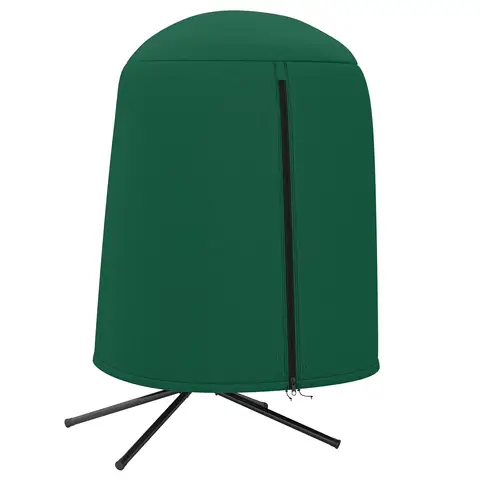 Outsunny Egg Chair Cover, Outdoor Single Swing Chair Cover, Waterproof Anti-dust Furniture Protector with Zipper, 420D Oxford Fabric for Φ128 x 190H cm Stand, Green