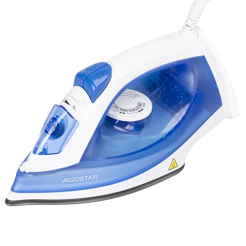 Aigostar Zach Dampfbügeleisen 2000W Antihaft-Sohle Vertikaldampf 180ml Selbstreinigung Blau VDE