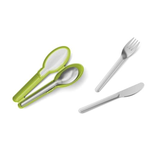 Tefal Clip&Go Edelstahl-Besteckset: Messer, Gabel & Löffel mit Etui