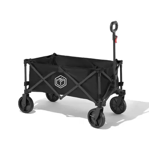 ochama Outdoor-Campingwagen - zusammenklappbar - 200kg Kapazität - Camping-Trolley - Leicht zu Verstauen - Graphit Schwarz