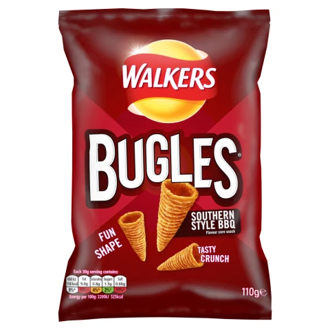 Walkers Southern Style Bbq Bugles 110g