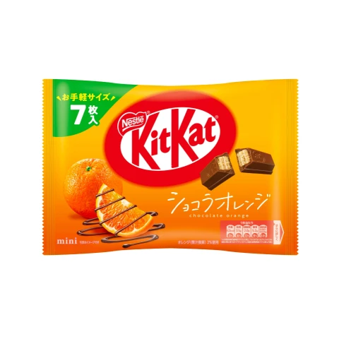 Kitkat Chocolata & Orange Flavour  Cookies 7p 81.2g/bag  奇巧橘子巧克力威化饼乾 7枚 81.2g/包
