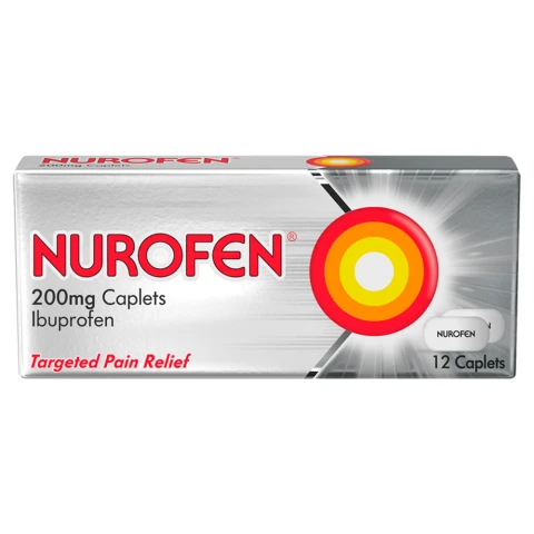 Nurofen Ibuprofen, 200mg Caplets, Pack of 12
