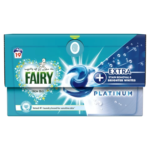 Fairy Non Bio PODS Washing Liquid Capsules 19 Washes , Platinum