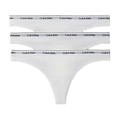 Calvin Klein 3-pack strings - Icon Logo - White S