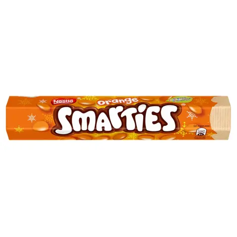Smarties Orange Milk Chocolate Christmas Giant Tube 120g