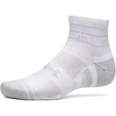 Under Armour Performance Tech Unisex 3-Pack Quarter Socks - White