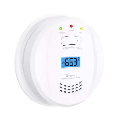 Heiman Co 723ESY Carbon Monoxide Detector with LCD Display, 5 Year Battery Life, 10 Year Sensor Life, Test Button