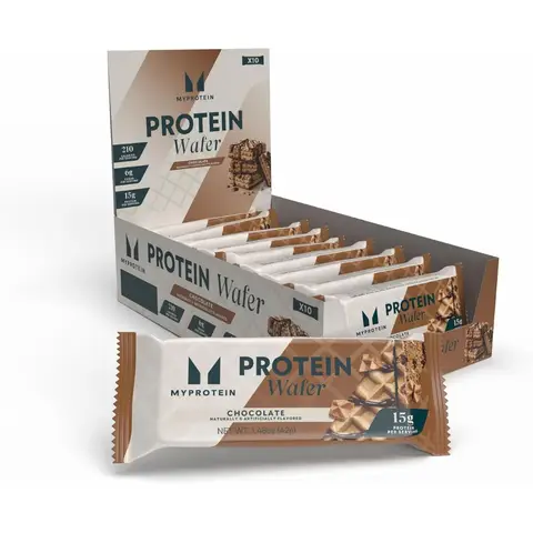 MyProtein Protein Wafers Chocolate Protein Nutrition Powder Flavour - 10 x 40g