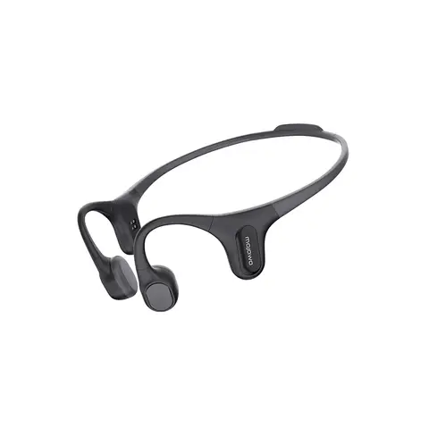 Mojawa RunPlus  Bone Conduction Headphones, Open-Ear Bluetooth Headphones, 32GB MP3 Player, IP68 Waterproof Swimming Earbuds, Deep Bass, Secure Fit for Running, Gym and Daily Use, Black
