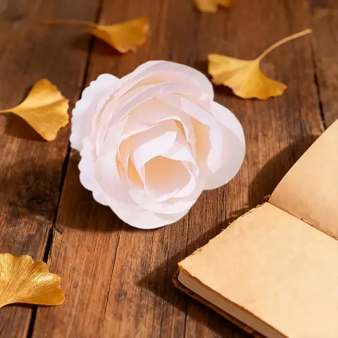 Wei’s Moment 20Pcs Artificial Flowers Roses, Real Touch
 Foam Roses, Fake Flowers Rose for DIY Wedding Bridal Bouquets Baby Shower Table Centerpieces Home Decorations, Cream Meat pink