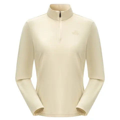 PELLIOT Long-sleeved T-shirt for Woman Beige M Camping Travel Waterproof Durable 