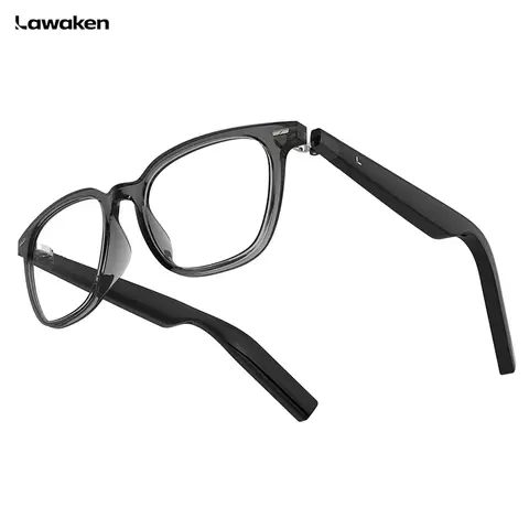 LAWAKEN AI Chat City Classic AI Smart Audio Glasses, 128 Languages Real-Time Translation, AI Note for Meeting Summary, AI agent of ChatGPT Gemini Claude, Waterproof, Lightweight, Long battery, Prescription Lenses, 5.3 Bluetooth, Hands-Free Wearable, Open-Ear Music & Calls, for ios android, Standard Size, for Daily Use