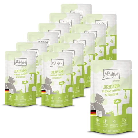 MjAMjAM leckeres Rind an gedämpftem Kürbis 12 x 125 g