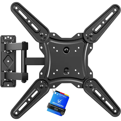 Grifema TV-Wandhalterung für 26-65 Zoll Flach- und Curved-Bildschirme, schwenk- und neigbar mit ausziehbarem Arm, max. Traglast 35kg