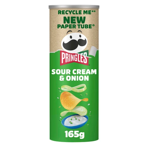 Pringles Sour Cream & Onion Crisps 165g