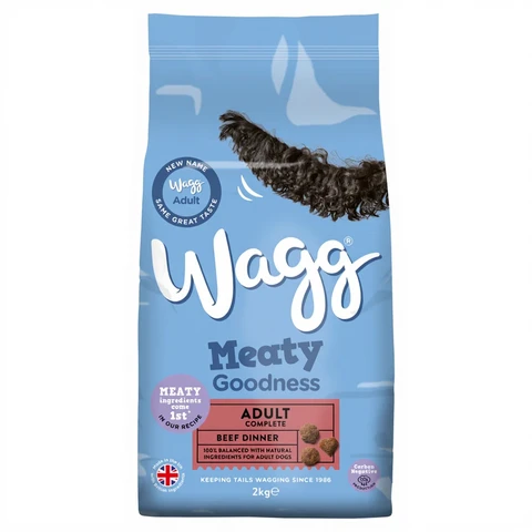 Wagg Meaty Goodness Adult Complete Beef Dinner Dry Dog Food 2kg