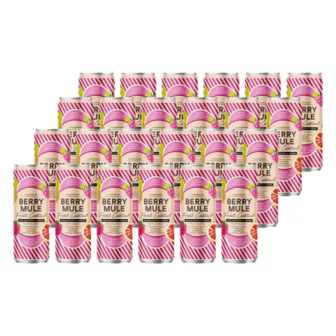 Cocktail Berry Mule alkoholfrei 24x0,25L (plus €6,00 Pfand)