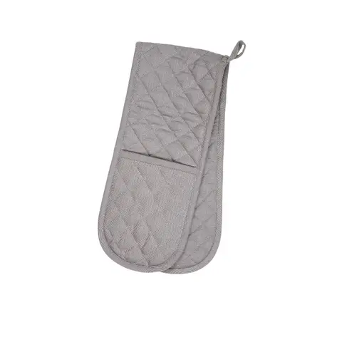 Dexam Double Oven Gloves Love Colour 100% Cotton Slate Grey