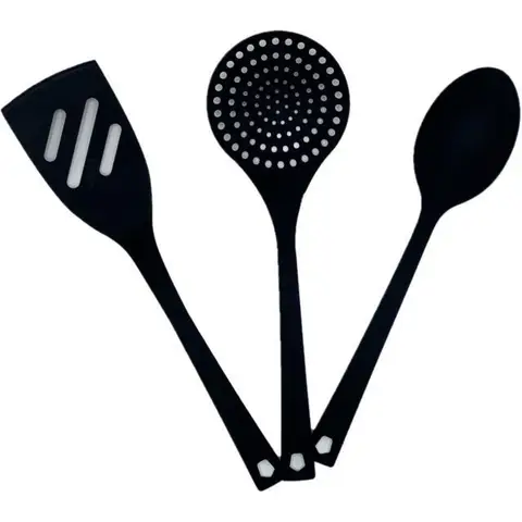 5five Nylon Bestekset - Zwart, 3 stuks