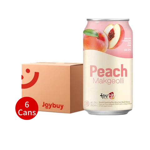 Kooksoondang Rice Makgeolli Peach Can 6x350ml 3%
