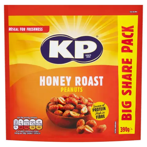KP Snacks Honey Roast Peanuts 390g