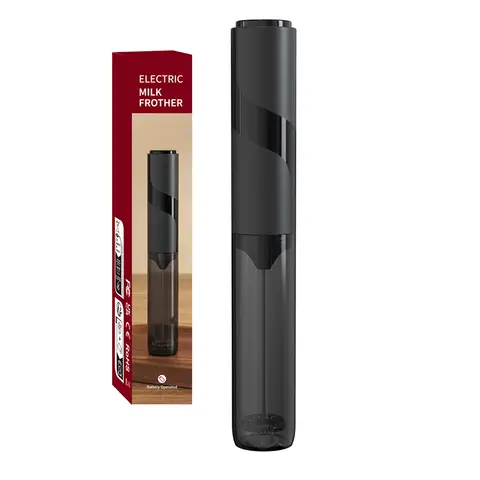 Cuisync Milk Frother Handheld Coffee Frother Electric Whisk, Battery-Powered Foam Maker for Latte Cappuccino Hot Chocolate, Low Noise & Easy to Clean, with Storage Sleeve, KJBQ-64