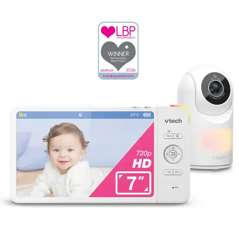 VTech VM7367HD Video Baby Monitor 7" White