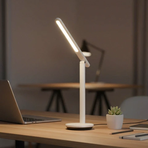 Yeelight LED Folding Desk Lamp Z1 Pro(White) – Rechargeable Eye-Care Desk Light with Adjustable Brightness & Foldable Design for Study, Office & Home Workspace