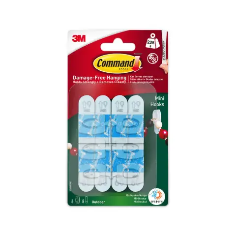 17006H-AW O/DOOR MINI HOOKS CLPK6