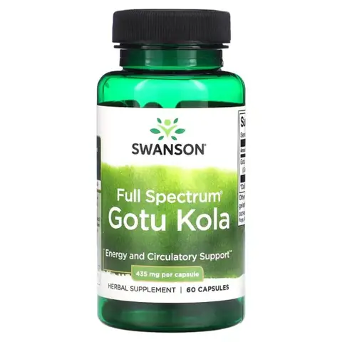 Swanson Full Spectrum Gotu Kola Cognition 435mg Cognitive Support Capsules - 60 Capsules