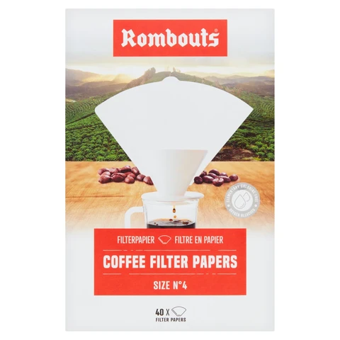 Rombouts 40 x Coffee Filter Papers No4