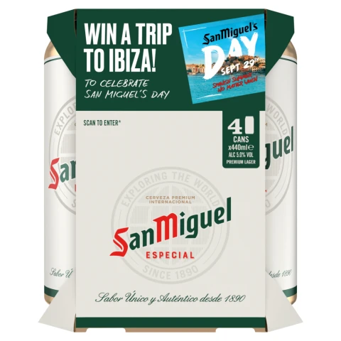 San Miguel 4 X 440ml (Abv 5%)