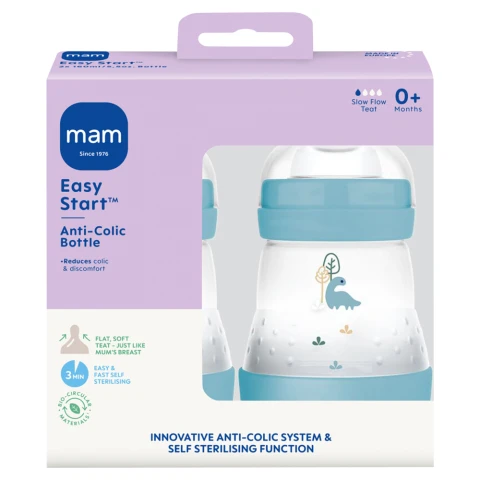 MAM Easy Start Anti-Colic Bottle 0+ Months - 2 x 160ml