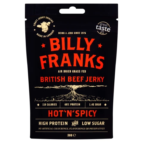Billy Franks Hot N Spicy Beef Jerky 30g