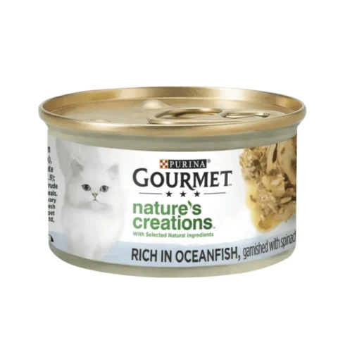 Gourmet Nature's Creation Rich in Oceanfish Garnished with Spinach and Rice 85g