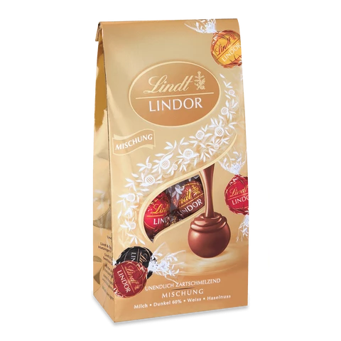 Lindt LINDOR beutel mischung Gold, 137 g