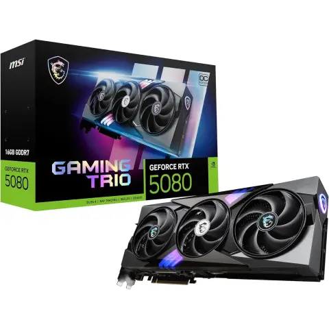 MSI GeForce RTX 5080 16G GAMING TRIO OC Graphics Card