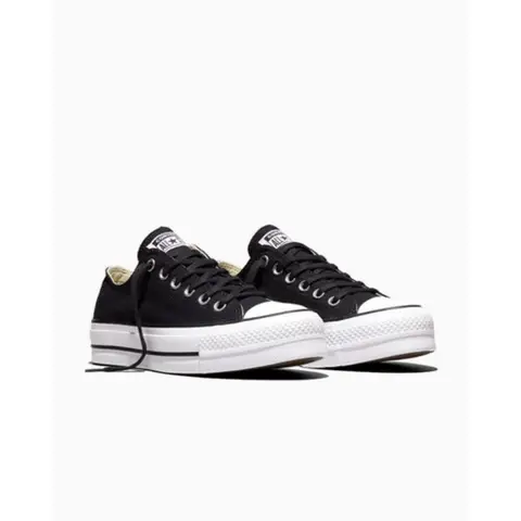 Converse Chuck Taylor All Star Lift Platform Canvas Women's Low-Top Shoes - Black