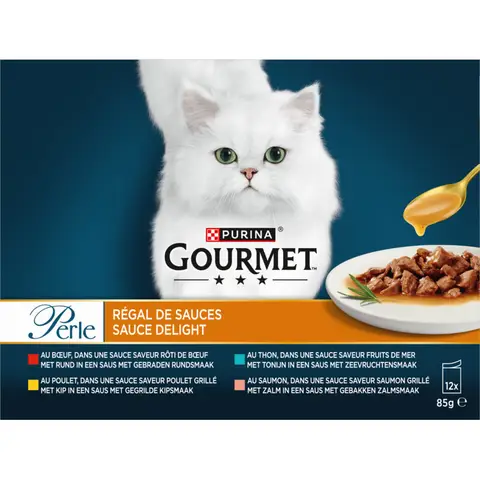 Gourmet Perle Saus Delight Rund, Kip, Tonijn & Zalm Multipack