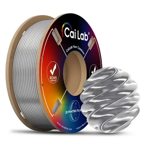 CAILAB Filament pour Imprimante 3D PLA Silk - Argent