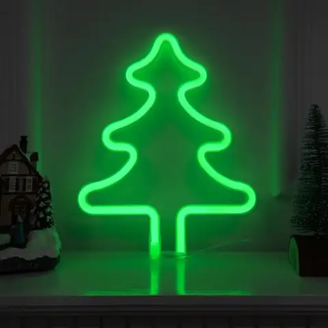 Christmas Workshop Neon Christmas Tree Light