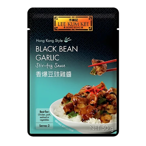 LEE KUM KEE Sauce für brutzelndes Hähnchen mit schwarzen Bohnen 50 g