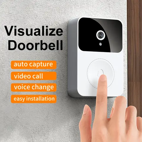 Verbex X9 White Doorbell Smart Doorbell Video Doorbell Monitoring Doorbell Wireless Remote Home Monitoring High-Definition Night Vision Shooting