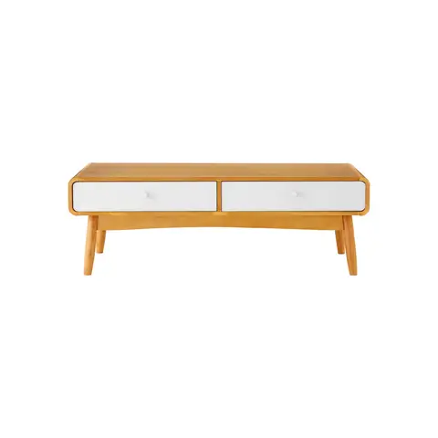 Interiors by Premier Coffee Table Malmo 2 Drawers Oak/White